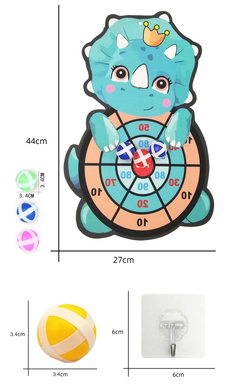 4666 Children's Target Throwing Dart Plate Sticky Ball Self-Adhesive Plate Set Indoor Outdoor Educational Toys Darts