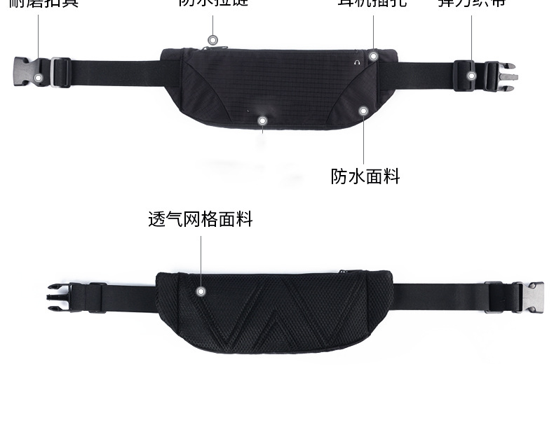 Factory Wholesale Hot Selling Outdoor Exercise Running Belt Bag Super Light and Large Capacity Close-Fitting Mountaineering Multi-Functional Mobile Phone Waist Bag