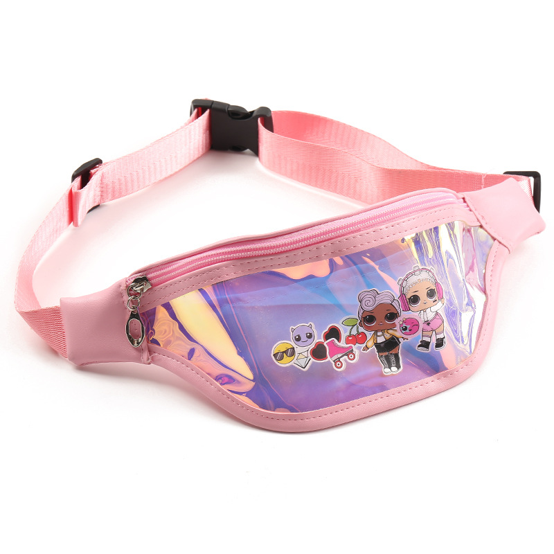 Children&#039;s Bag 2020 Girls&#039; Shoulder Laser Waist Bag Mini Cartoon Crossbody Bag Chest Bag Trendy Girl Waist Bag