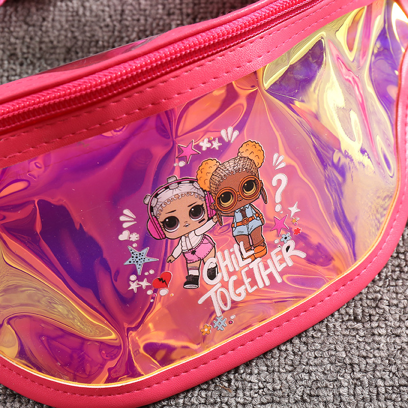Children's Bag 2020 Girls' Shoulder Laser Waist Bag Mini Cartoon Crossbody Bag Chest Bag Trendy Girl Waist Bag