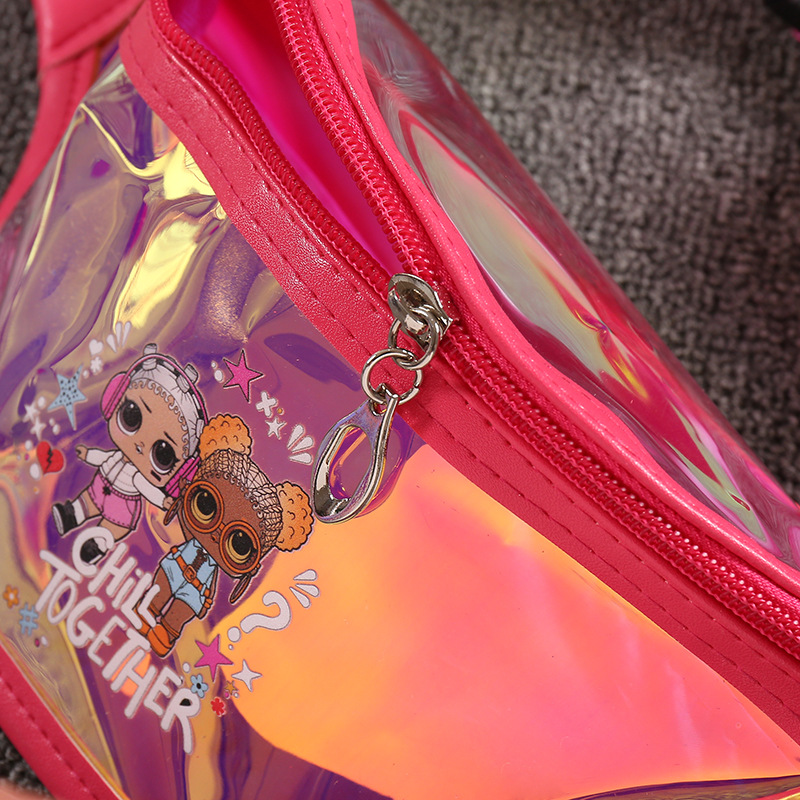 Children's Bag 2020 Girls' Shoulder Laser Waist Bag Mini Cartoon Crossbody Bag Chest Bag Trendy Girl Waist Bag