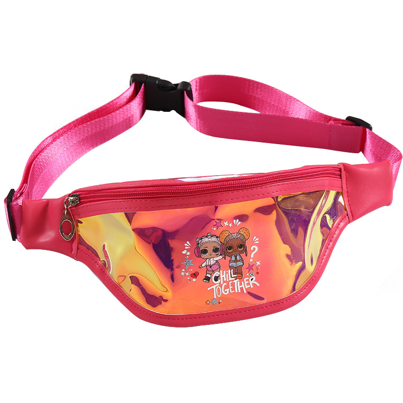 Children's Bag 2020 Girls' Shoulder Laser Waist Bag Mini Cartoon Crossbody Bag Chest Bag Trendy Girl Waist Bag