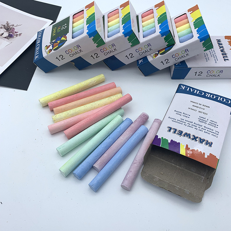 Dust-Free Conte Crayon in Stock Wholesale 12 PCs/Boxed Children's Drawing Board Chalk Teaching Accessories Teacher Chalk Dust-Free Conte Crayon in Stock Wholesale 12 PCs/Boxed Children's Drawing Board Chalk Teaching Accessories Teacher Chalk