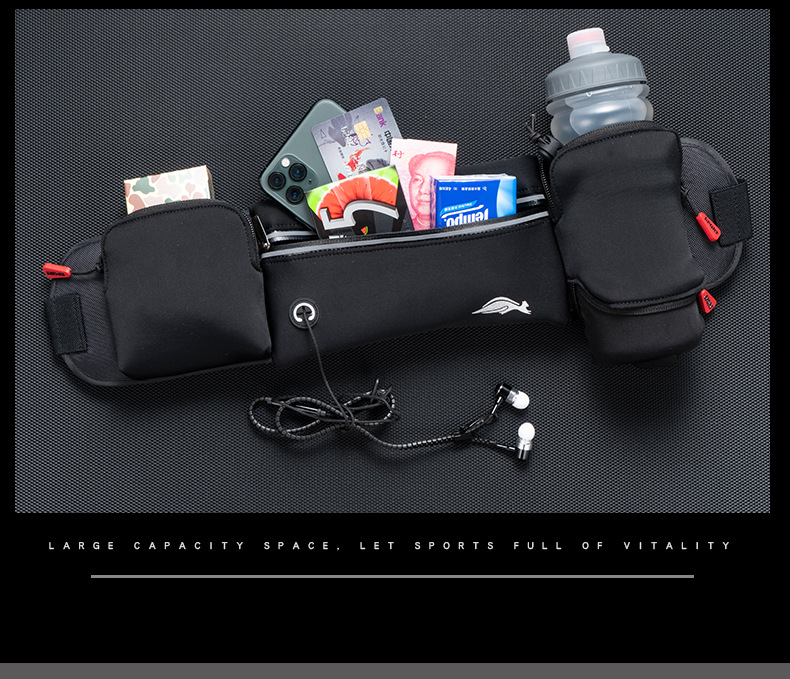 Factory in Stock Outdoor Sports Waterproof Waist Bag Running Phone Bag Fitness Marathon Water Bottle Belt Bag Wholesale