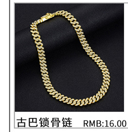 Manufacturers Supply European and American Ins Zircon Tennis Chain Full Zircon Hip Hop Men's and Women's Necklaces Tennis Chain