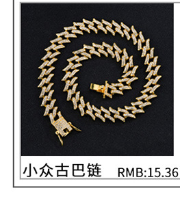 Manufacturers Supply European and American Ins Zircon Tennis Chain Full Zircon Hip Hop Men's and Women's Necklaces Tennis Chain