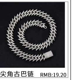 Manufacturers Supply European and American Ins Zircon Tennis Chain Full Zircon Hip Hop Men's and Women's Necklaces Tennis Chain