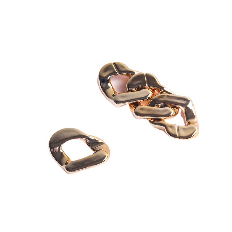 Acrylic UV Plating Chain Metal Color Opening Chain Buckle Bags Shoe Buckle Waist Chain Bag Chain DIY Ornament Accessories