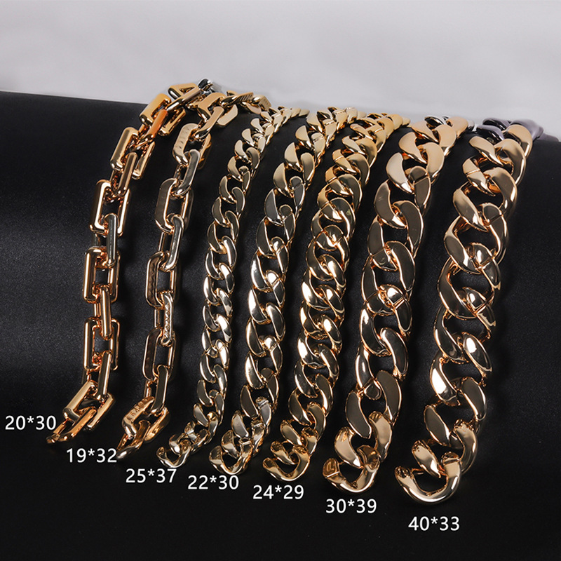 Acrylic UV Plating Chain Metal Color Opening Chain Buckle Bags Shoe Buckle Waist Chain Bag Chain DIY Ornament Accessories