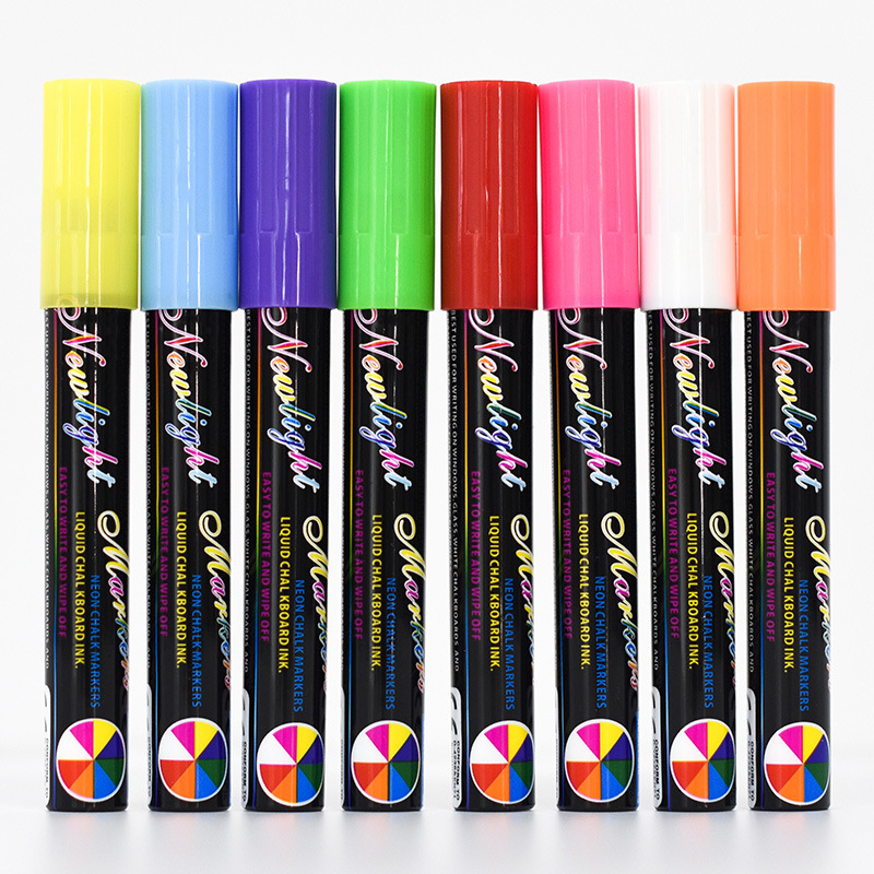 Fluorescent Pen round Head Liquid Pen 6mm Marking Pen Blackboard Color Pencil Fluorescent Water-Based Paint Pen Chalk Markers