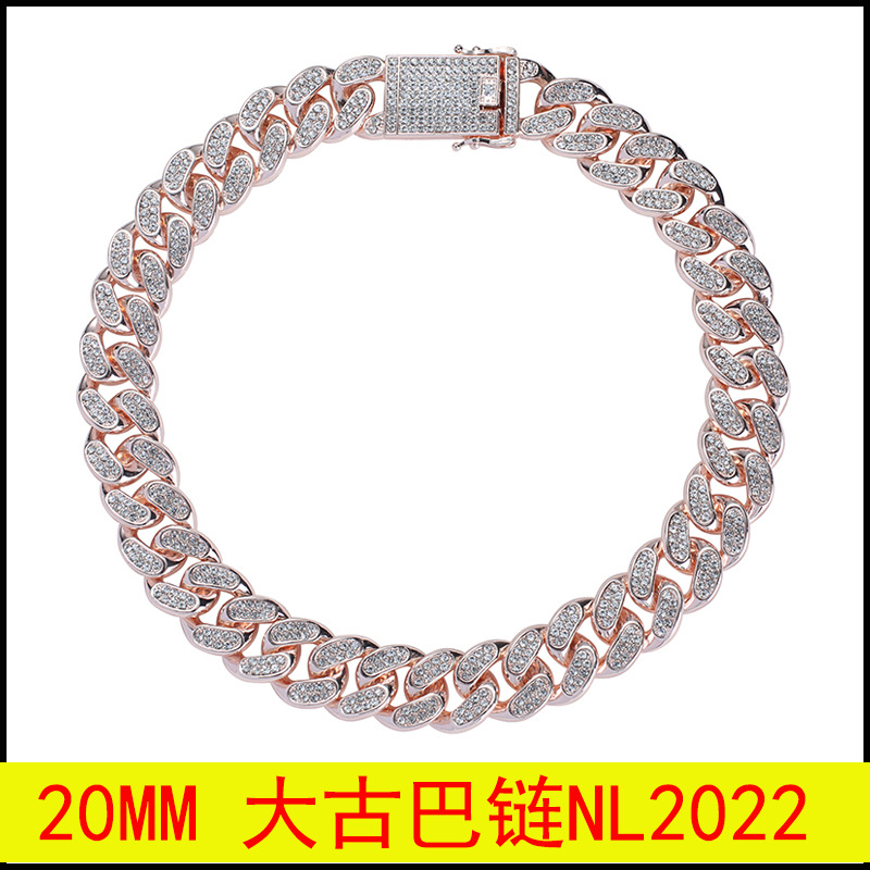 Amazon Hot Sale 5mm Alloy European and American Jewelry Popular Tennis Chain Hip Hop Hiphop Ornament Tennis Chain