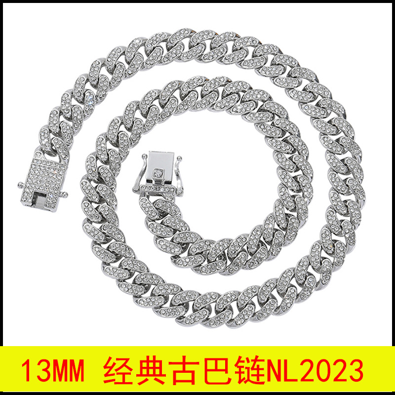 Amazon Hot Sale 5mm Alloy European and American Jewelry Popular Tennis Chain Hip Hop Hiphop Ornament Tennis Chain