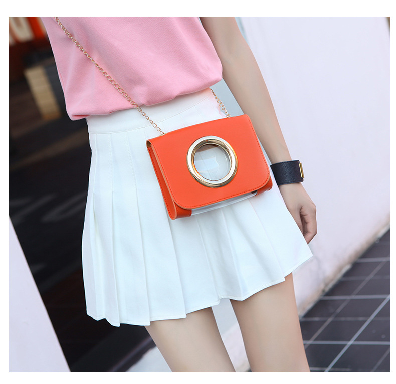 2021 New Women's Bag Korean Style Golden Large Circle Retro Small Square Bag Trendy Women's One Shoulder Crossbody Phone Bag 2021 New Women's Bag Korean Style Golden Large Circle Retro Small Square Bag Trendy Women's One Shoulder Crossbody Phone Bag