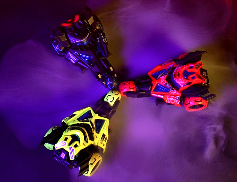 Mingyuan Three-in-One Catapult Chariot Pull Back Alloy Car with Light Music Cool Model Boy Toy