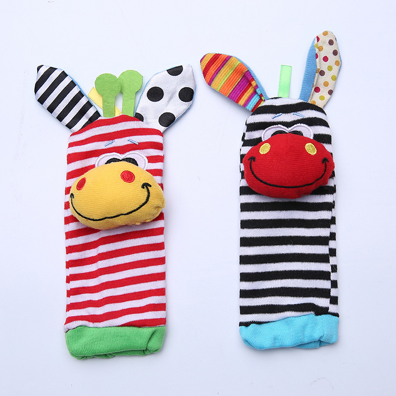 Baby Animal Wrist Rattle Educational Toys Baby Watch Band Socks Rattle