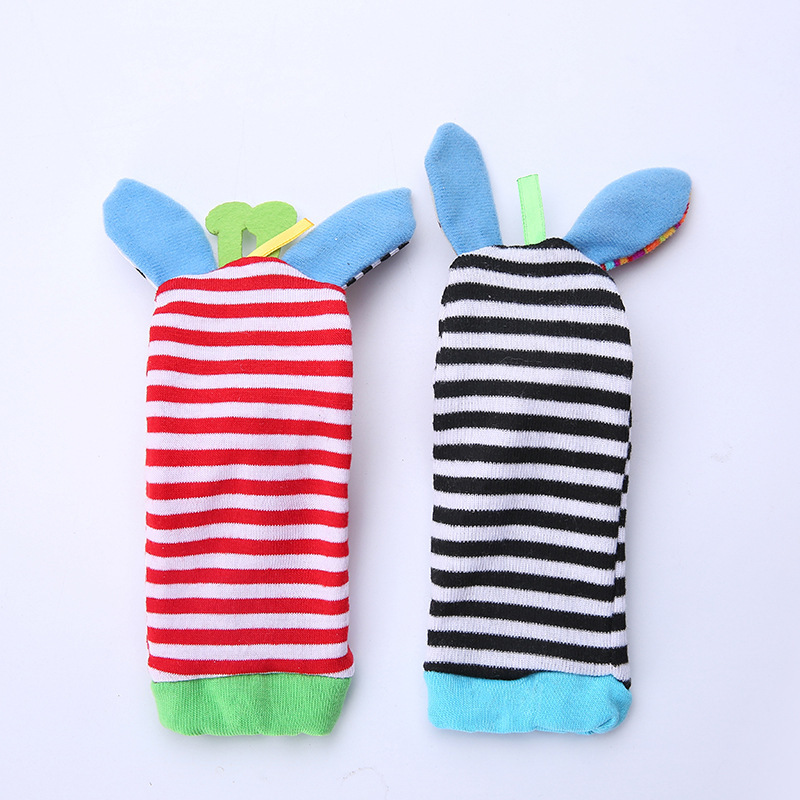 Baby Animal Wrist Rattle Educational Toys Baby Watch Band Socks Rattle