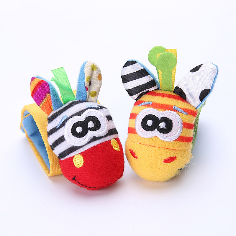 Baby Animal Wrist Rattle Educational Toys Baby Watch Band Socks Rattle