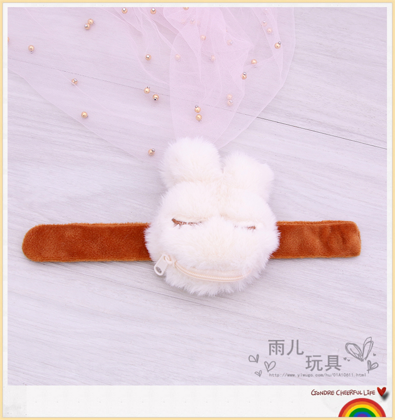 Plush flossy ring Plush rabbit zero purse patting the circle fashion express cartoon bracelet children 's wristwatch zer Plush flossy ring Plush rabbit zero purse patting the circle fashion express cartoon bracelet children 's wristwatch zer