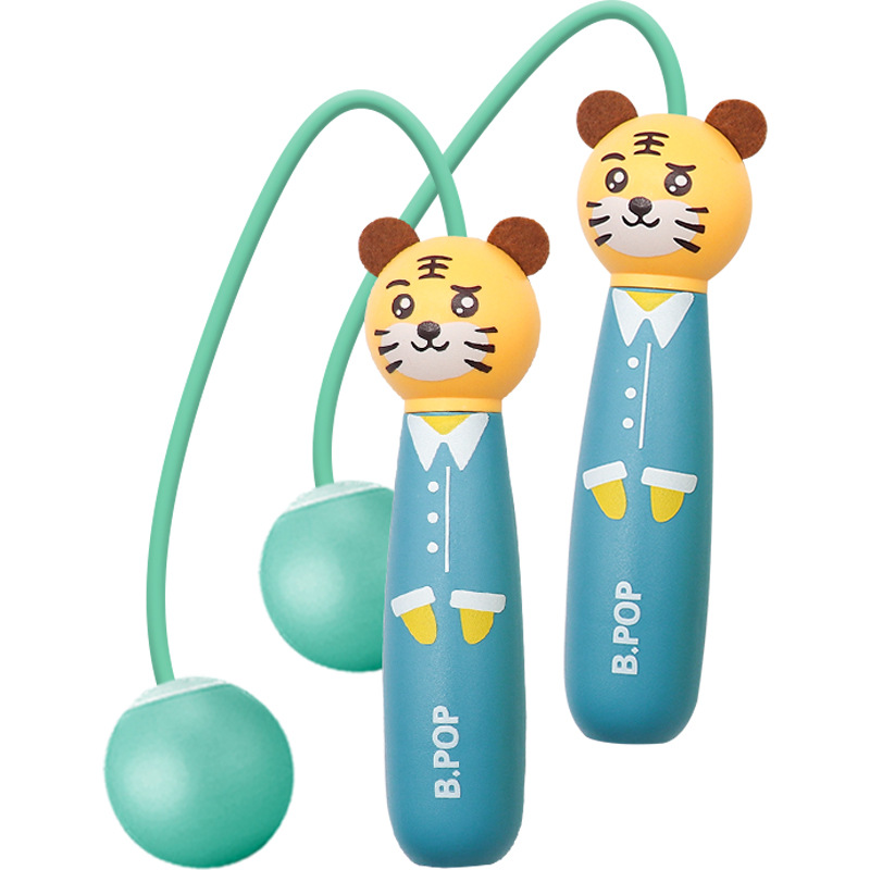 Factory Wholesale Children&#039;s Sports Skipping Rope Primary School Student Single Cartoon Skipping Rope Kindergarten Beginner Adjustable