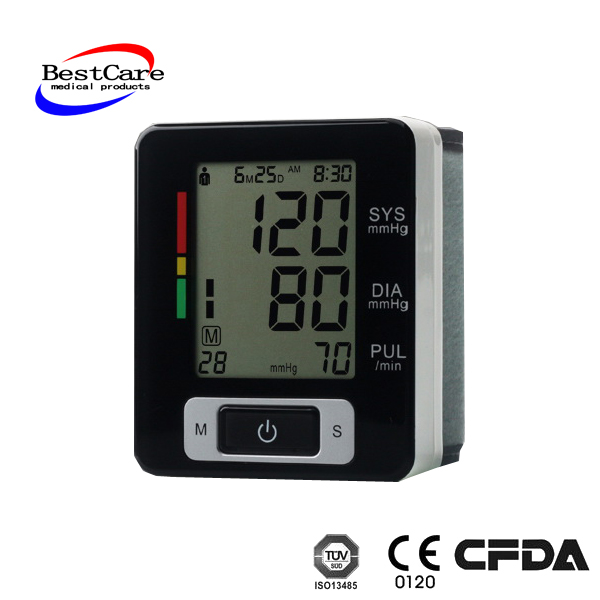 Automatic wrist digital blood pressure monitor automatic compression