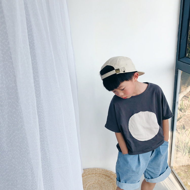 1door Children's Clothing Custom 2021 Summer Custom Vivi Same Retro Tuning Patch Circle Oversizet T-shirt 1door Children's Clothing Custom 2021 Summer Custom Vivi Same Retro Tuning Patch Circle Oversizet T-shirt