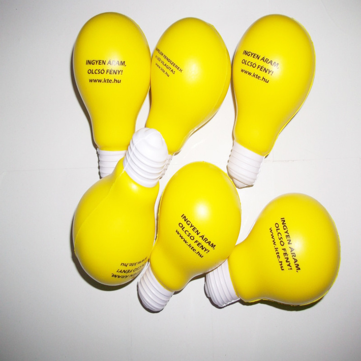 Creative PU sponge smooth lamp can be printed wrist medical gymnastic ball solid soft ball