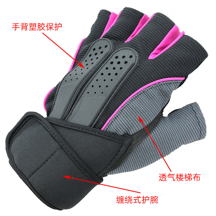 Cross-Border Fitness Dumbbell Equipment Strength Training Half Finger Outdoor Wrist Guard Weightlifting Sports Riding Gloves Quantity Discount Cross-Border Fitness Dumbbell Equipment Strength Training Half Finger Outdoor Wrist Guard Weightlifting Sports Riding Gloves Quantity Discount