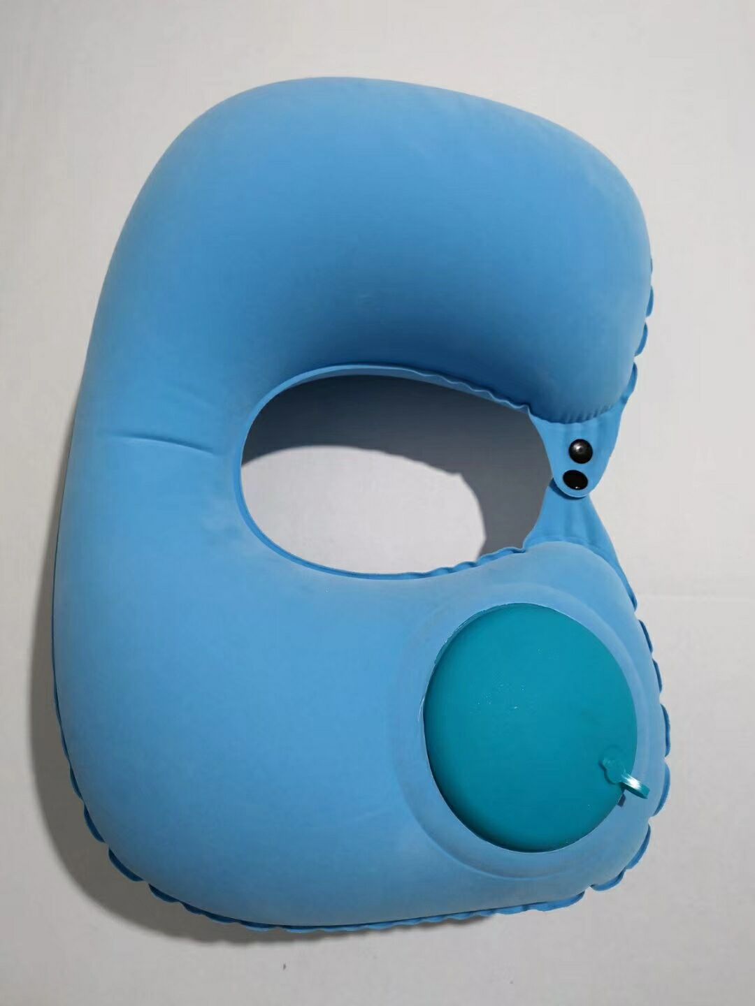 Push down u-shaped inflatable pillow blow up pillow