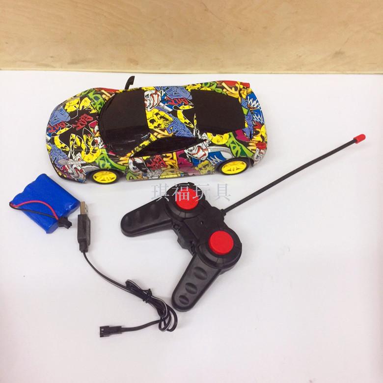 New children charging remote control car cool graffiti remote control car four channels around educational toys gifts New children charging remote control car cool graffiti remote control car four channels around educational toys gifts