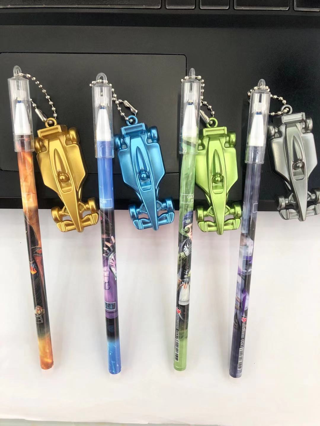 Creative Sports Car Hanging Pen Cute Cartoon Pendant Cool Running Series Student Studying Stationery Supplies Exam Signature Pen