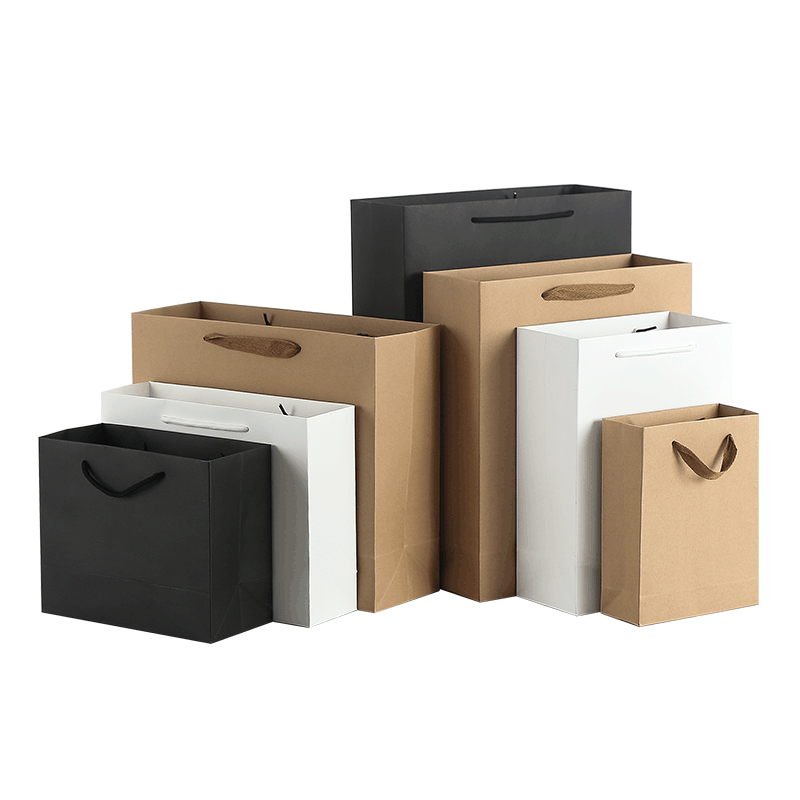 Currently Available Wholesale Thick Cowhide Paper Bag Is Custom-Made Clothes Gift Bags Shopping Offset Printing Paper and White Cardboard Bag Customized Factory