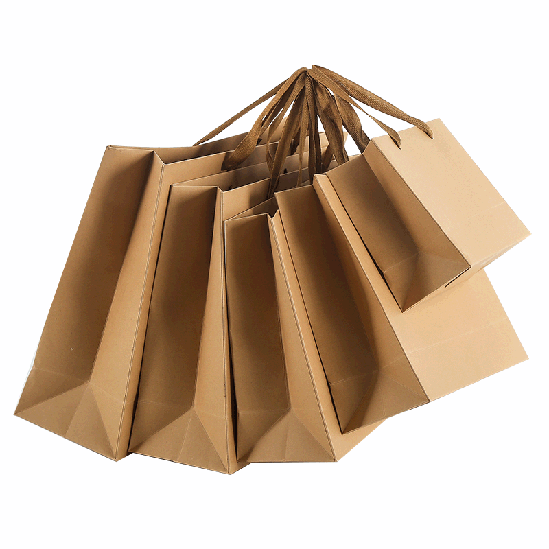Currently Available Wholesale Thick Cowhide Paper Bag Is Custom-Made Clothes Gift Bags Shopping Offset Printing Paper and White Cardboard Bag Customized Factory