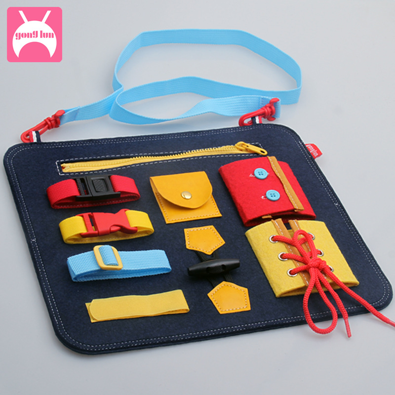 Gonglun New Dressing Learning Board Teaching Bag Toys for Children and Infants Children Education Early Education Boys and Girls Teaching Aids
