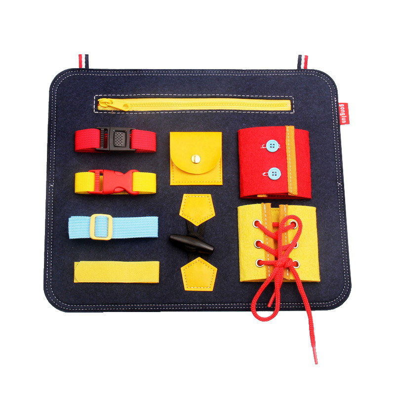 Gonglun New Dressing Learning Board Teaching Bag Toys for Children and Infants Children Education Early Education Boys and Girls Teaching Aids