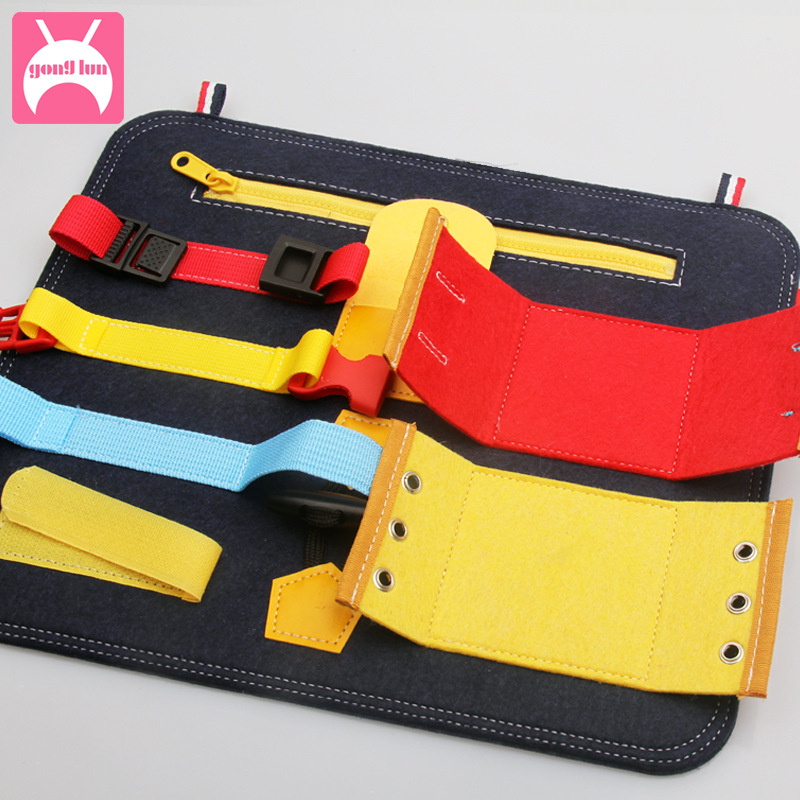 Gonglun New Dressing Learning Board Teaching Bag Toys for Children and Infants Children Education Early Education Boys and Girls Teaching Aids