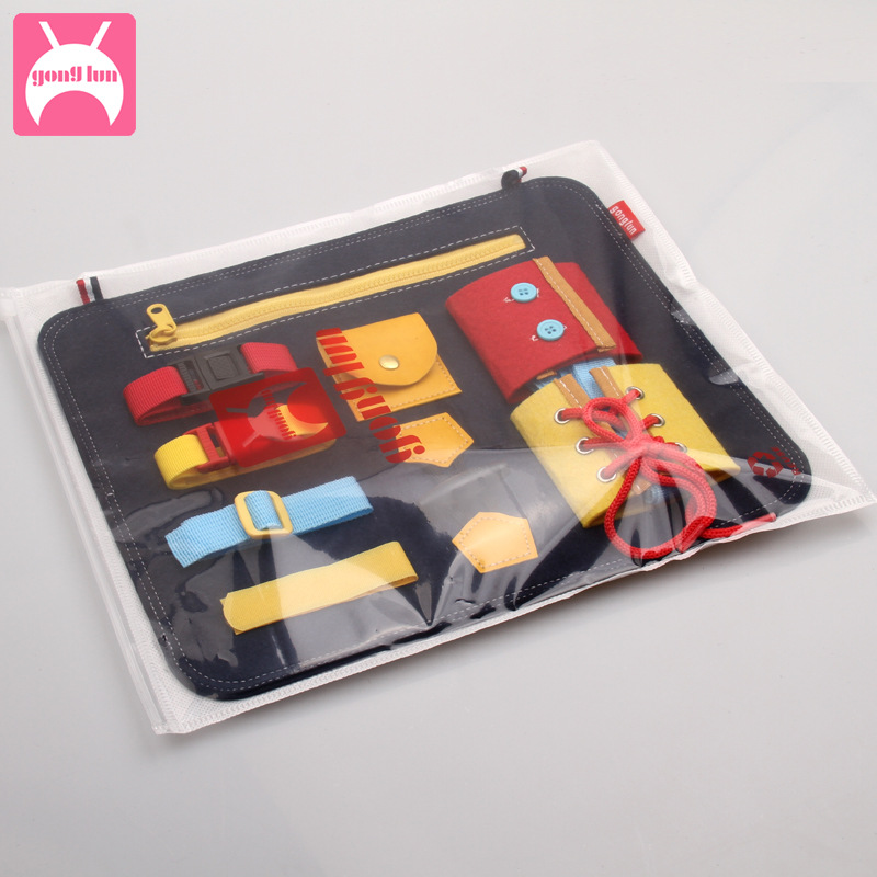Gonglun New Dressing Learning Board Teaching Bag Toys for Children and Infants Children Education Early Education Boys and Girls Teaching Aids