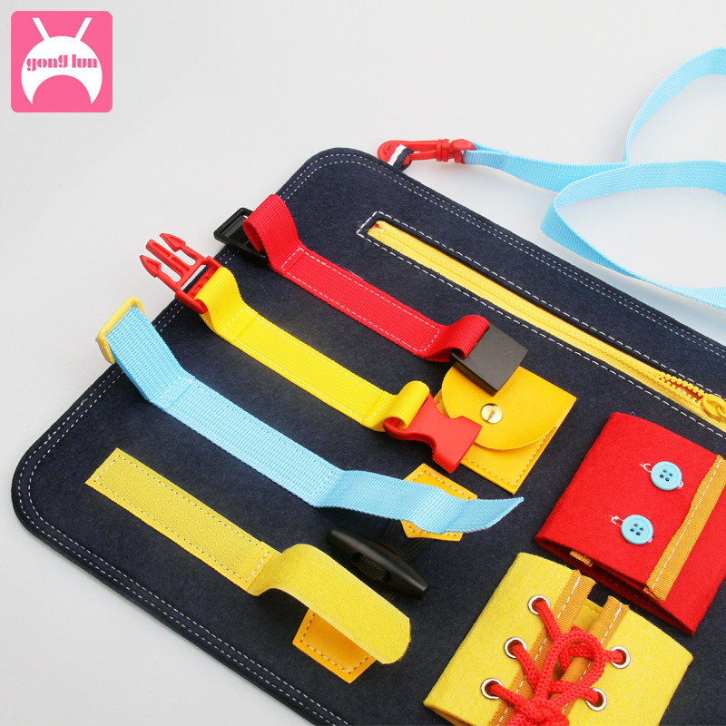Gonglun New Dressing Learning Board Teaching Bag Toys for Children and Infants Children Education Early Education Boys and Girls Teaching Aids