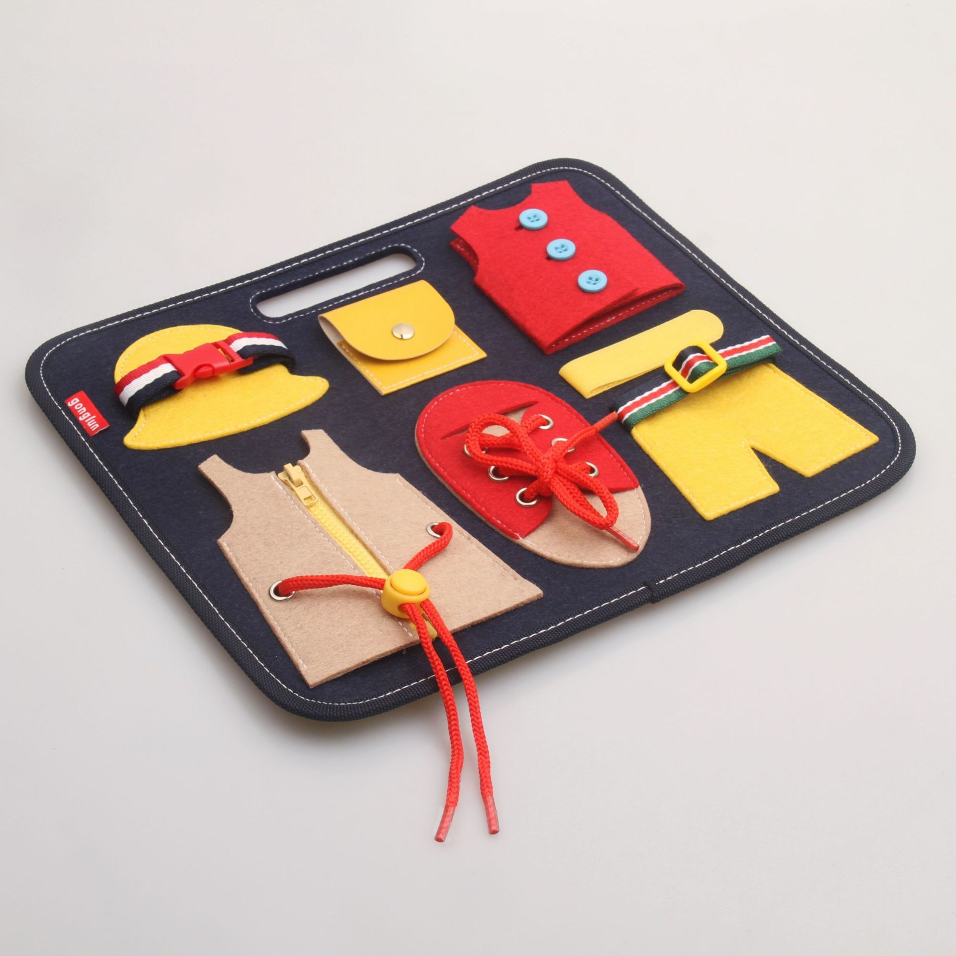 Gonglun New Dressing Learning Board Teaching Bag Toys for Children and Infants Children Education Early Education Boys and Girls Teaching Aids