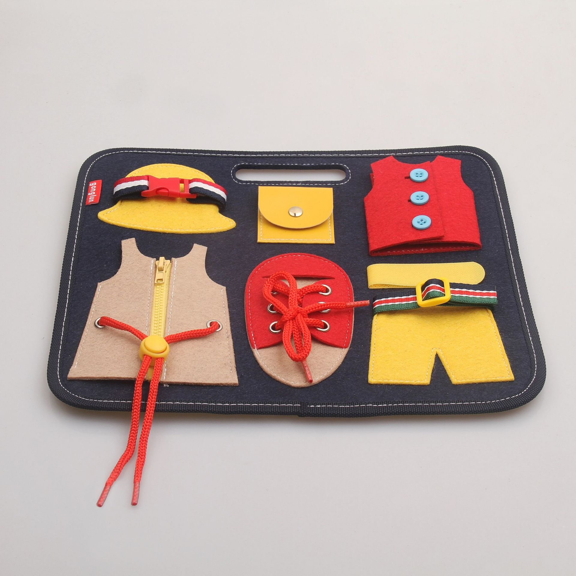 Gonglun New Dressing Learning Board Teaching Bag Toys for Children and Infants Children Education Early Education Boys and Girls Teaching Aids