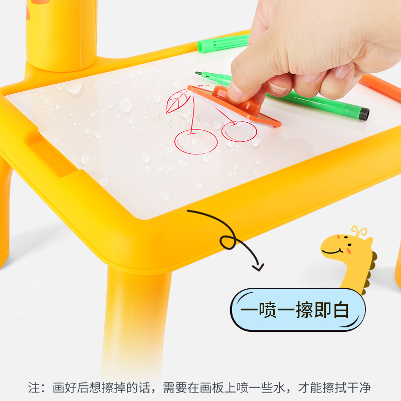 Cross-Border Children&#039;s Plastic Drawing Board Desk Deer Projection Painting Machine Teaching Aids Large Projection Drawing Board Writing Board Early Education