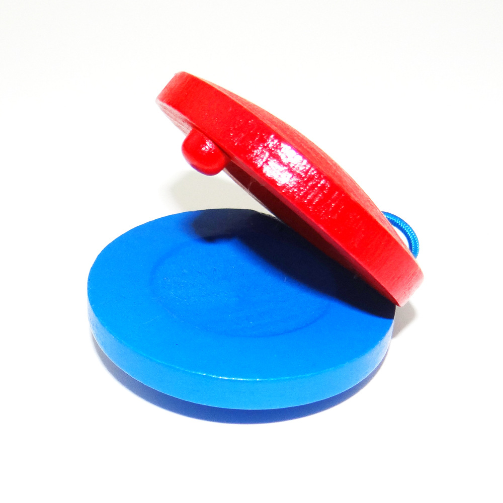 Factory Direct Sales Wooden Castanet Orff Musical Instrument Music Perception Infant Teaching Aids round Dance Board