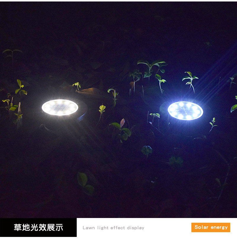 Amazon Cross-Border 8led Solar Stainless Steel Underground Lamp Outdoor New Plug-in Lawn Lamp Garden Lamp Amazon Cross-Border 8led Solar Stainless Steel Underground Lamp Outdoor New Plug-in Lawn Lamp Garden Lamp