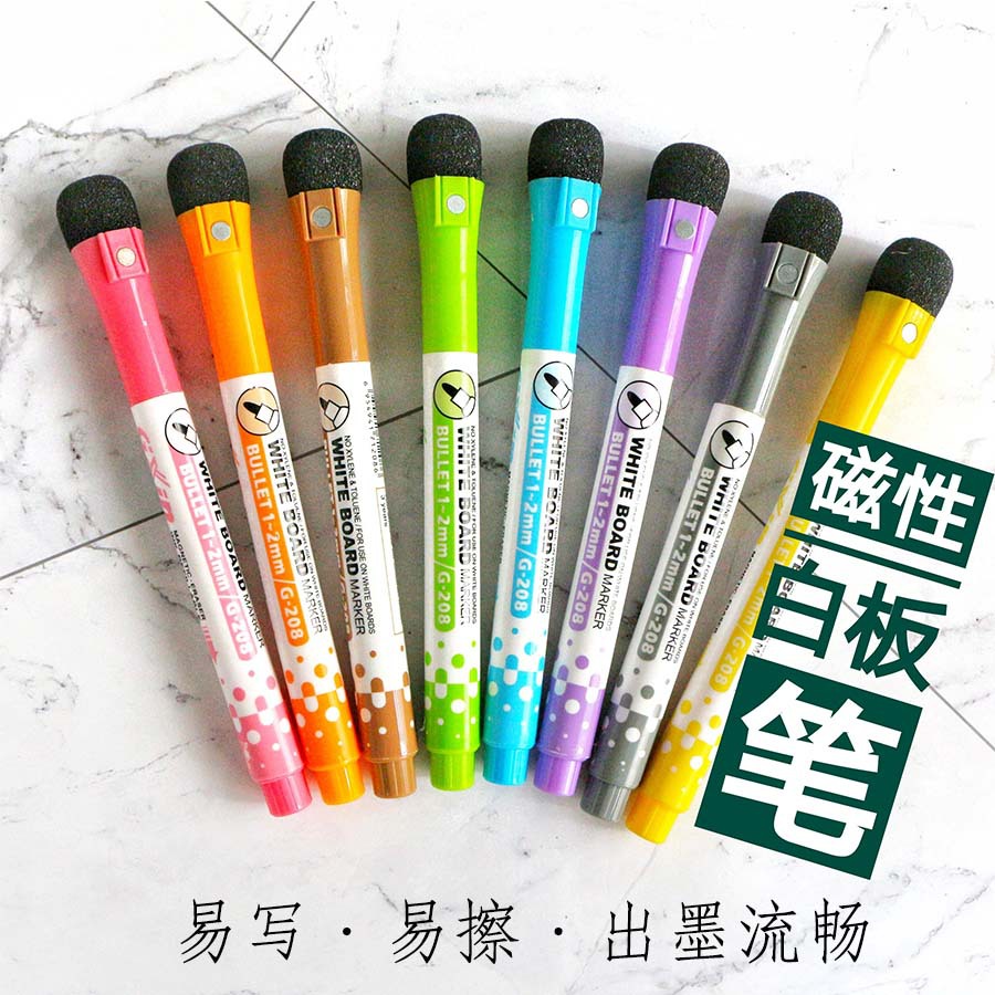 Whiteboard Marker Children&#039;s Magnetic Board Pen Erasable Brush Fine Head 8 Colors Teaching Training Whiteboard Marker Graffiti