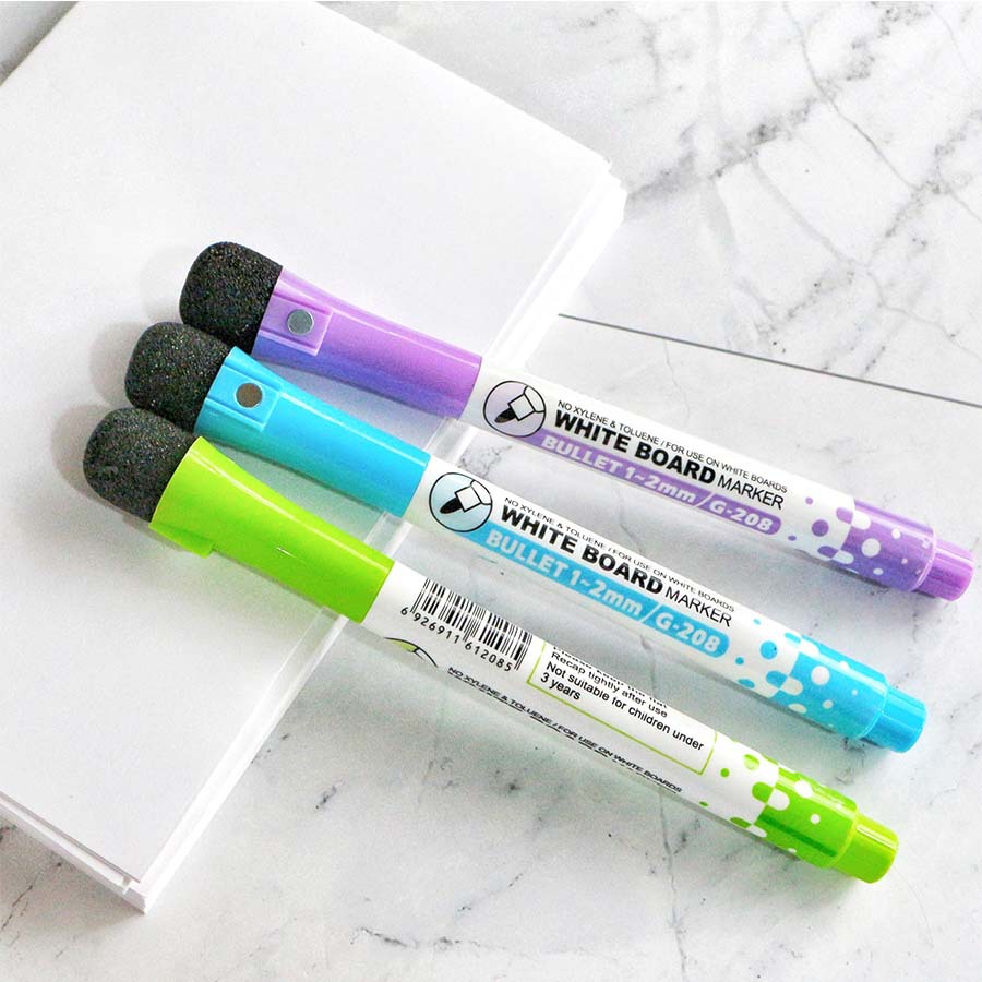 Whiteboard Marker Children&#039;s Magnetic Board Pen Erasable Brush Fine Head 8 Colors Teaching Training Whiteboard Marker Graffiti