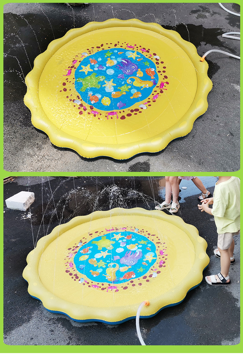 Children's Outdoor Sprinkler Pad Currently Available PVC Thickened wan ju dian Amazon Sprinkle Water Outdoor Lawn Pad
