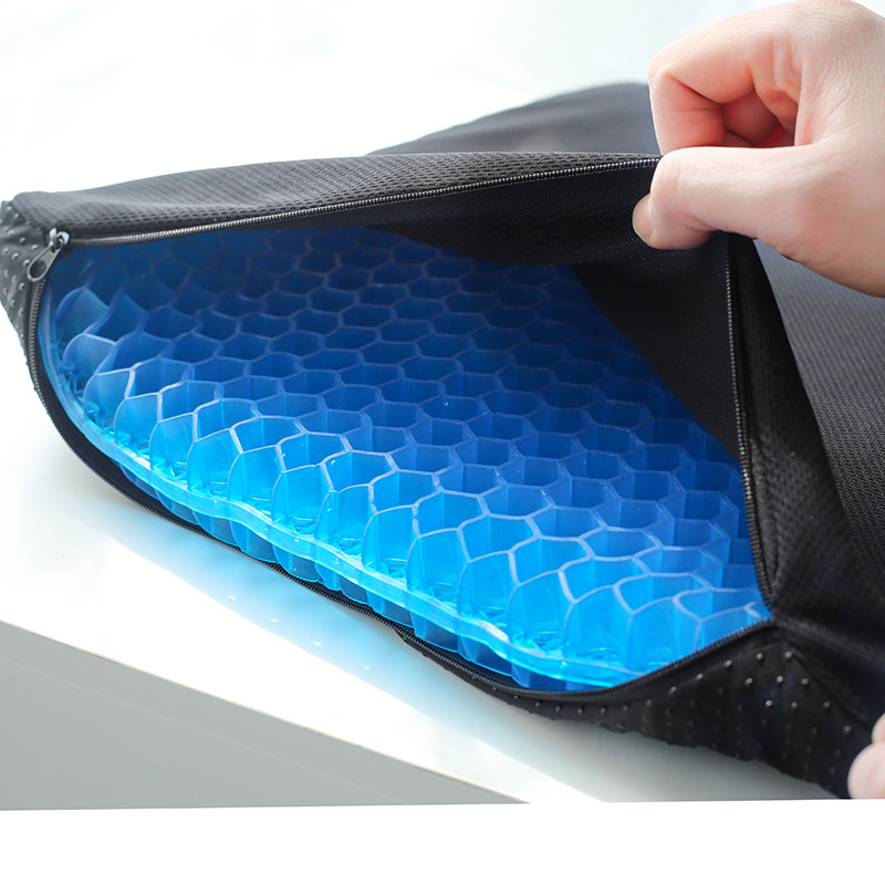 New Four Generations Full Breathable Egg Summer Gel Cushion Honeycomb Car Seat Cushion Breathable Soft Cushion Slow Ice Pad Cool Pad