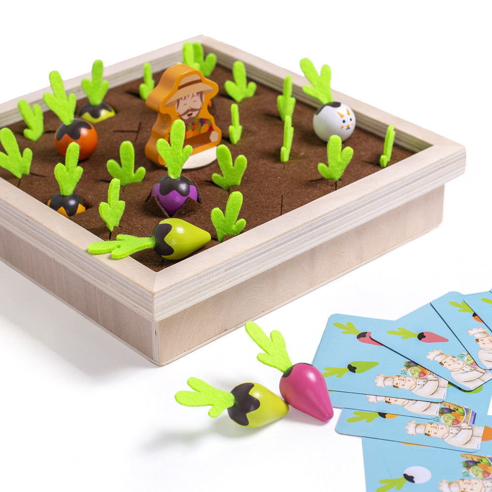 Early Education Kindergarten Teaching Aids Radish Manor Children&#039;s Board Game Memory Game Observation Cultivation Educational Toys