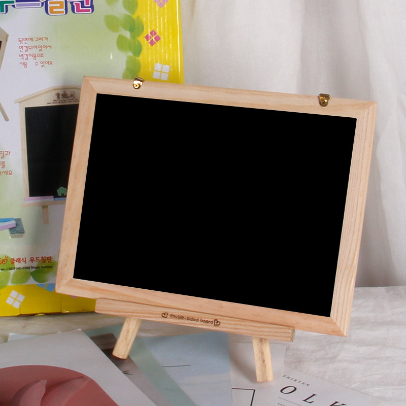 Creative Small House Bracket Wooden Blackboard Magnetic Kindergarten Children Teaching Mini Blackboard Message Board