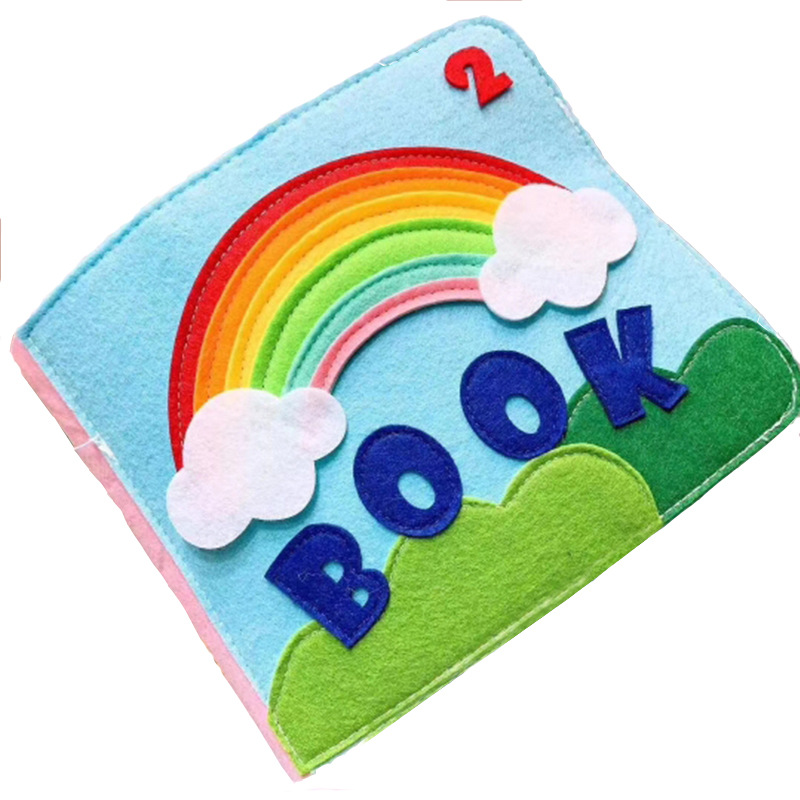 Monterey Shuttle Felt Baby Cloth Book Non-Woven Early Education Toys Teaching Aids Felt Cloth Book Infant Busy Board