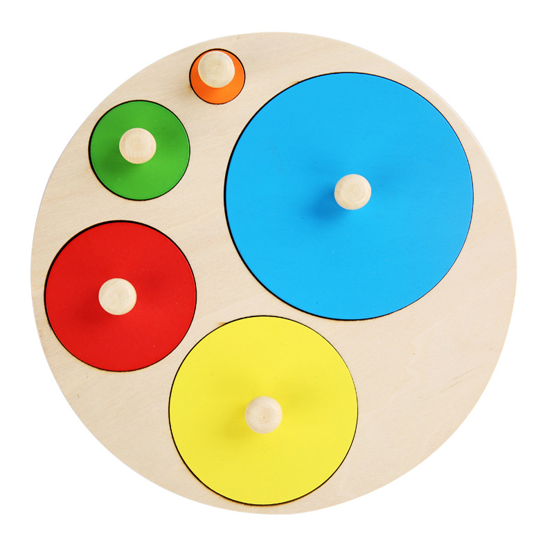 Wooden Montessori Teaching Aids Geometric Shape Panel Shape Matching Grab Board Toys